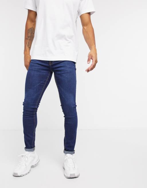 Pull&Bear super skinny jeans in dark blue