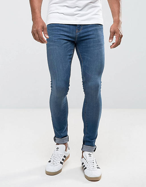 Pull&Bear Super Skinny Jeans In Mid Blue Wash | ASOS