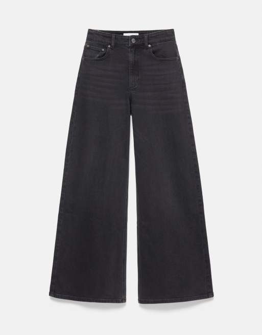Pull&Bear super wide-leg jeans i sort, 5 af 7