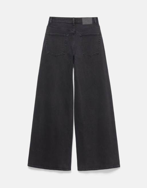Pull&Bear super wide-leg jeans i sort, 7 af 7