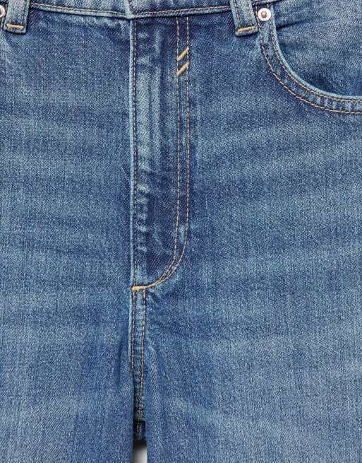 Pull&Bear superbrede jeans i mellemblå, 7 af 7