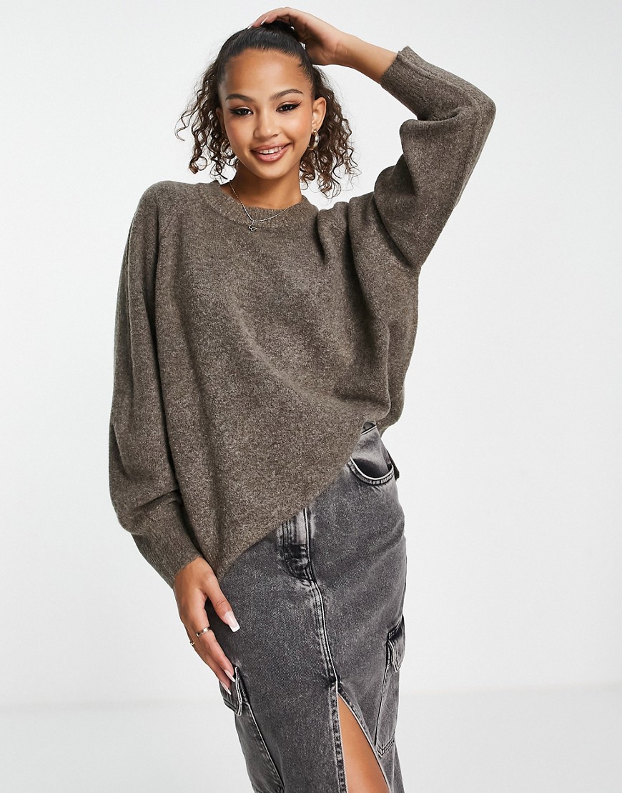 Pull & Bear supersoft sweater in brown