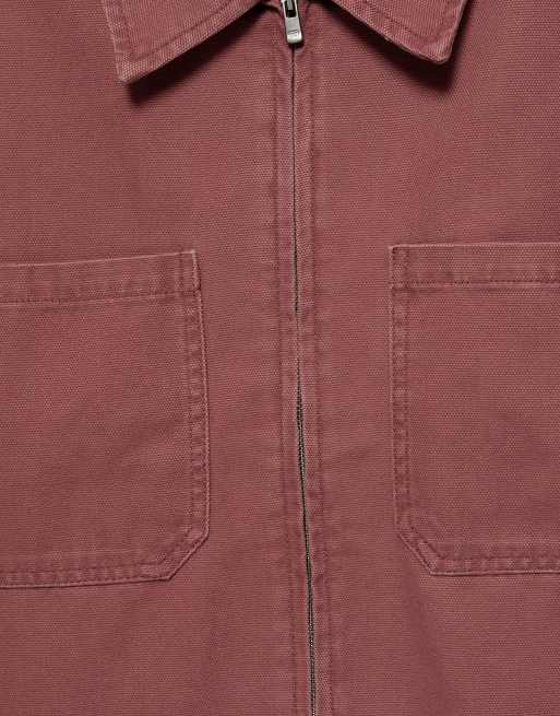 Pull&Bear surchemise zippée rouge, 6 de 7
