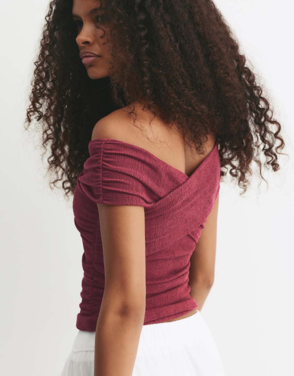 Surplice Burgundy Top