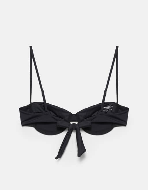 Pull&Bear – Svart bikiniöverdel i balconette-modell, 3 av 4