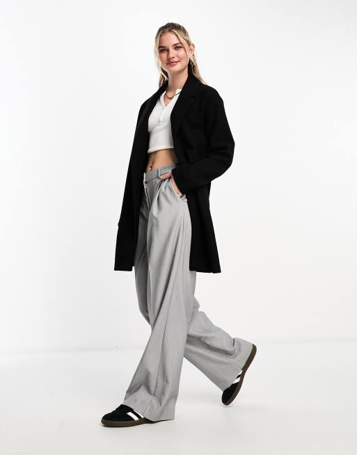 Pull&Bear – Svart, figursydd skepparkavaj