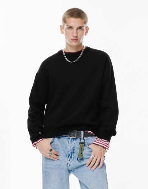 Pull&Bear – Svart, mjukstickad tröja - view 1
