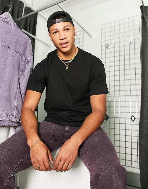 Pull&Bear – Svart oversize-t-shirt