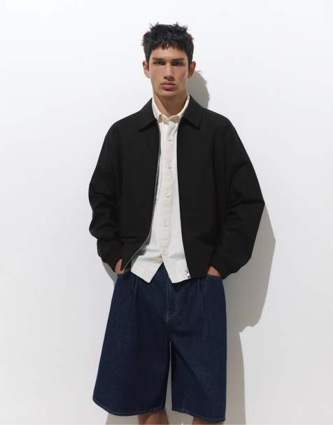 Pull&Bear – Svart, ribbad jacka - view 1