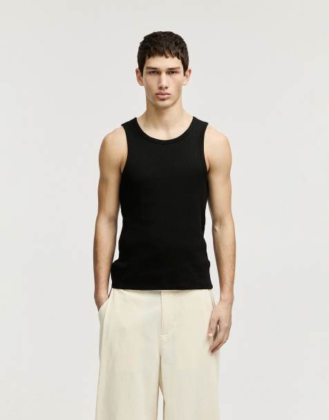 Pull&Bear – Svart, ribbat sportlinne - view 1