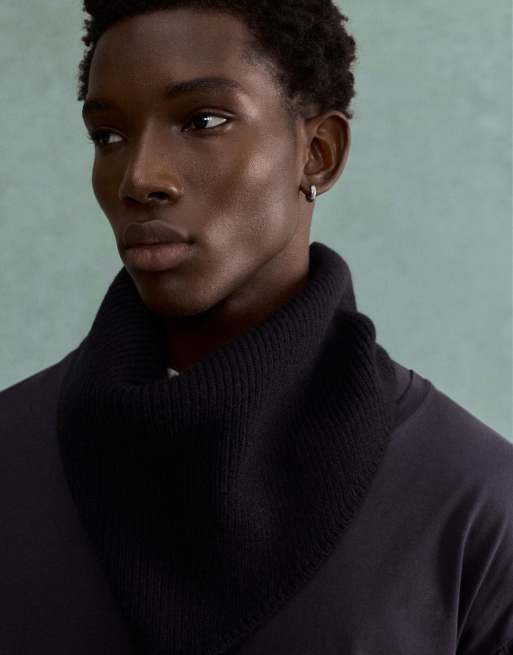 Pull&Bear – Svart, stickad bandana