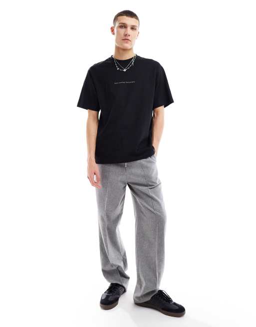 Pull&Bear – Svart t-shirt med 'Find Purpose'-tryck, 3 av 4