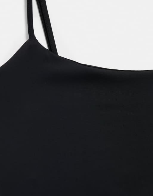 Pull&Bear – Svart topp med justerbara smala axelband, 7 av 7