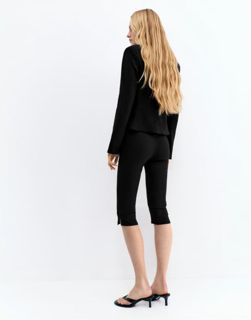 Pull&Bear – Svarta capribyxor, 2 av 4