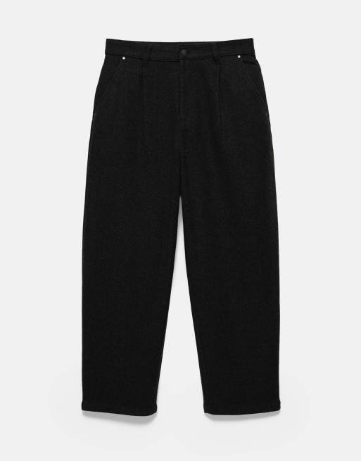 Pull&Bear – Svarta, figursydda byxor, 6 av 7