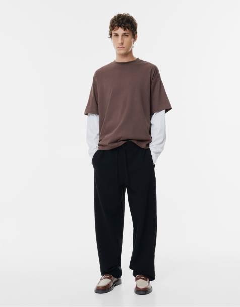 Pull&Bear – Svarta, figursydda mjukisbyxor - view 1