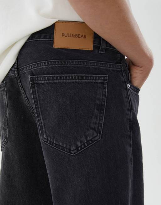 Pull&Bear – Svarta jeans med raka ben och revor, 4 av 4