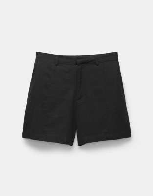 Pull&Bear – Svarta, rustika bermudashorts - view 1