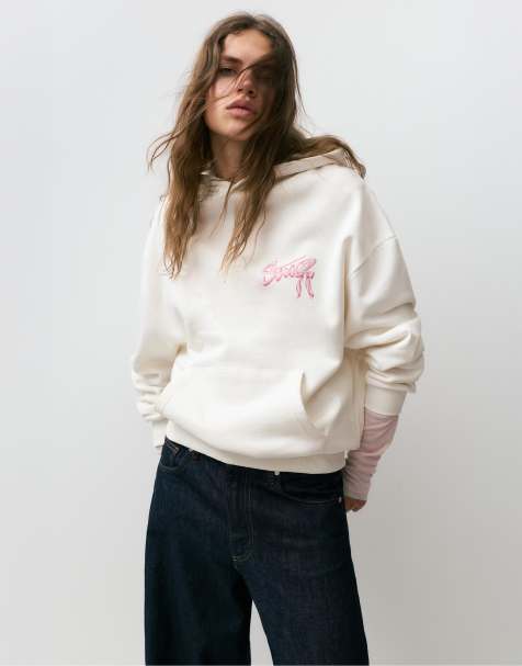 Pull&Bear - Sweat à capuche à imprimé nœud - Glacier - view 1