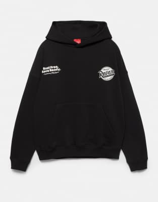 Pull & Bear - Sweat à capuche avec motif Cars - Noir