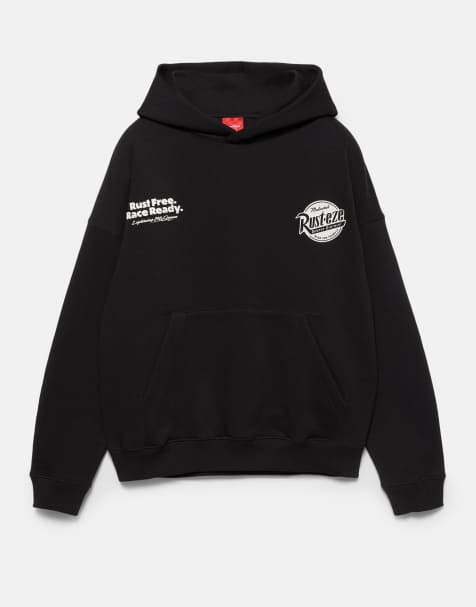 Pull&Bear - Sweat à capuche avec motif Cars - Noir - view 1