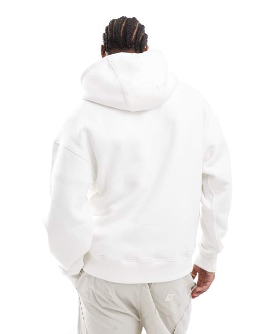 Pull&Bear - Sweat à capuche basique - Blanc, 2 de 4
