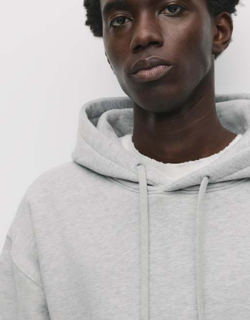 Pull&Bear - Sweat à capuche basique - Gris chiné, 2 de 4