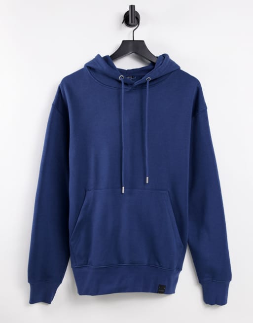 Pull&Bear - Sweat à capuche - Bleu