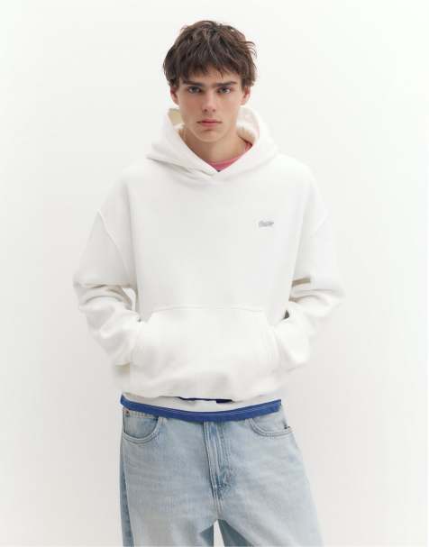 Pull&Bear sweat à capuche coupe carrée écru - view 1
