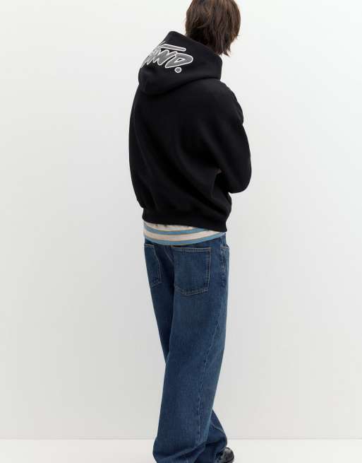 Pull&Bear sweat à capuche coupe carrée noir, 5 de 7