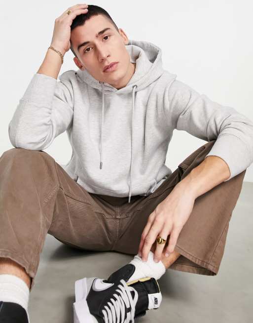 Pull&Bear - Sweat à capuche - Gris