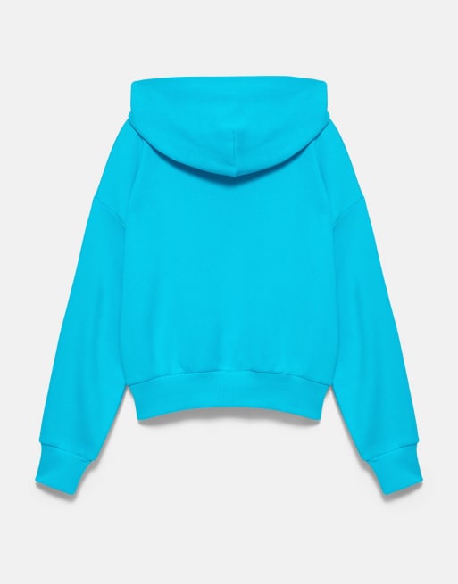 Pull&Bear sweat à capuche zippé turquoise, 7 de 7