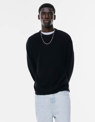 Pull & Bear - Sweat à col rond - Noir