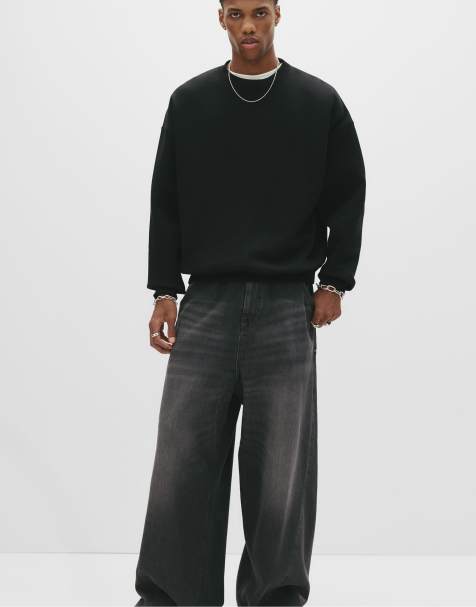 Pull&Bear - Sweat basique coupe carrée - Noir - view 1