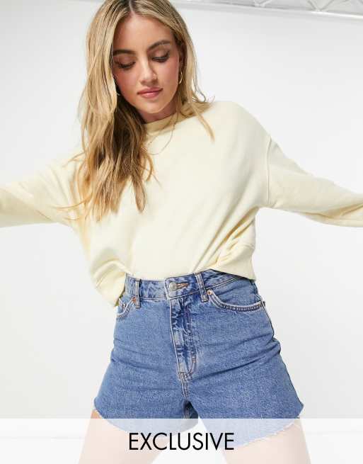 Pull&Bear - Sweat oversize - Jaune
