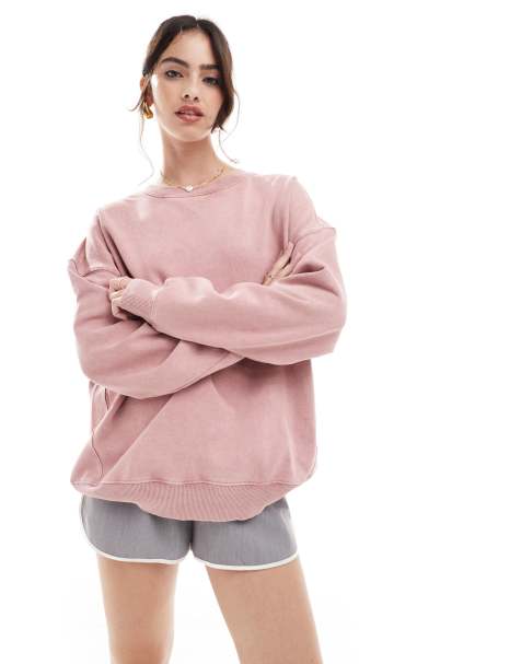 Pull&Bear - Sweat oversize - Rose - view 1