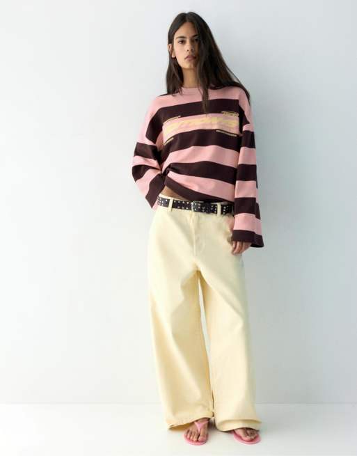 Tommy Hilfiger - Pull basique en coton avec col zippé - Bordeaux