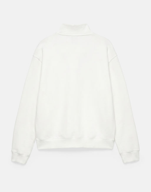 Pull&Bear sweat-shirt à demi-zip écru, 7 de 7