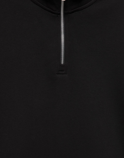 Pull&Bear sweat-shirt à demi-zip noir, 7 de 7