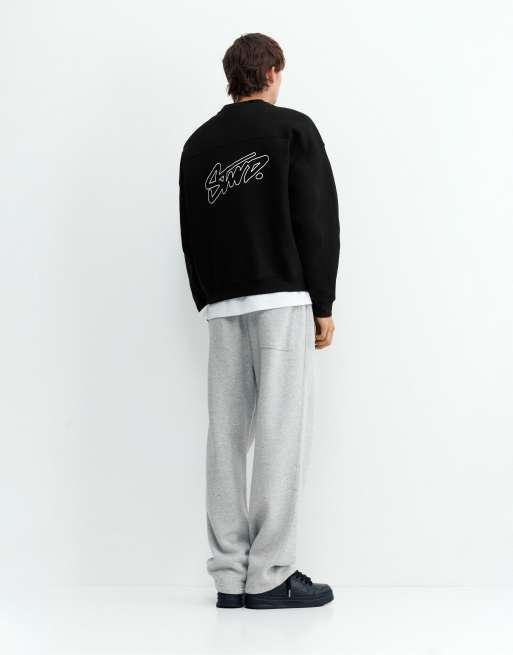 Pull&Bear sweat-shirt boxy Stwd noir, 2 de 7