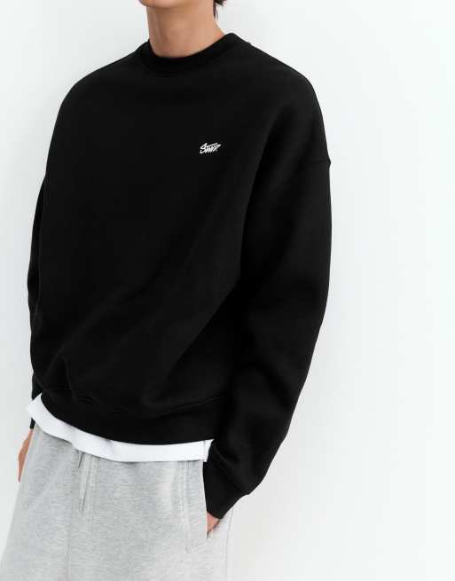 Pull&Bear sweat-shirt boxy Stwd noir, 3 de 7