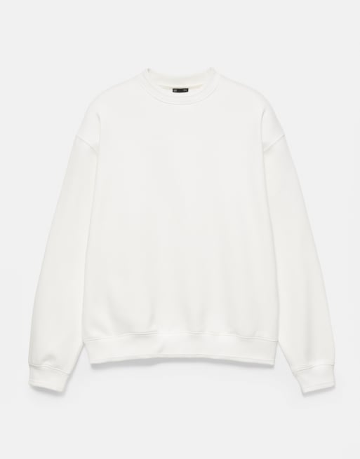 Pull&Bear sweat-shirt coupe relaxed écru, 5 de 7