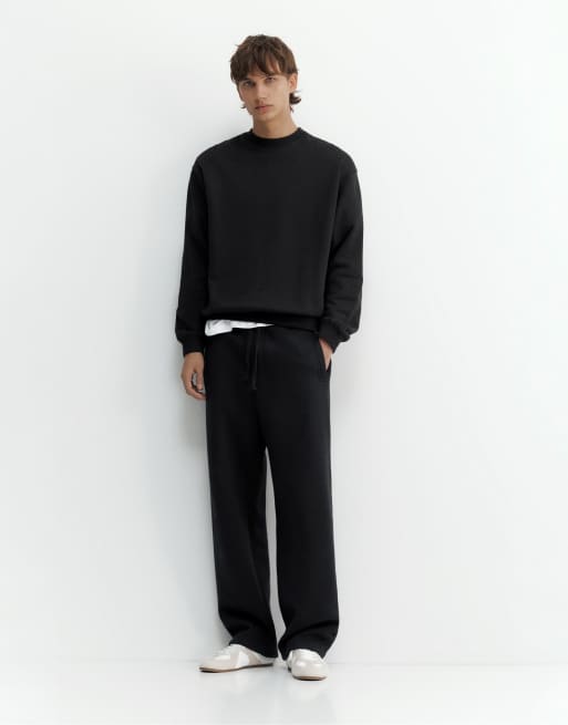 Pull&Bear sweat-shirt coupe relaxed noir, 4 de 7