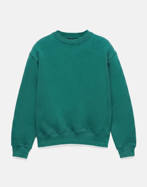 Pull&Bear sweat-shirt coupe relaxed vert bouteille, 5 de 7