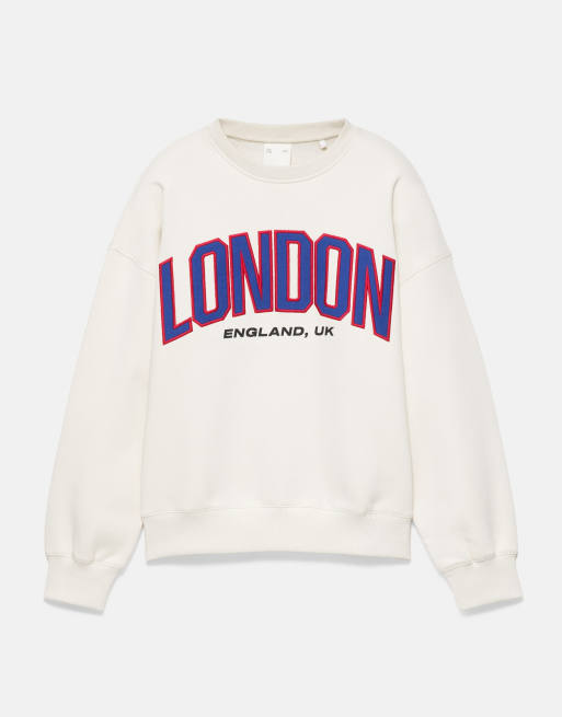 Pull&Bear sweat-shirt graphique à col rond en ice, 5 de 7