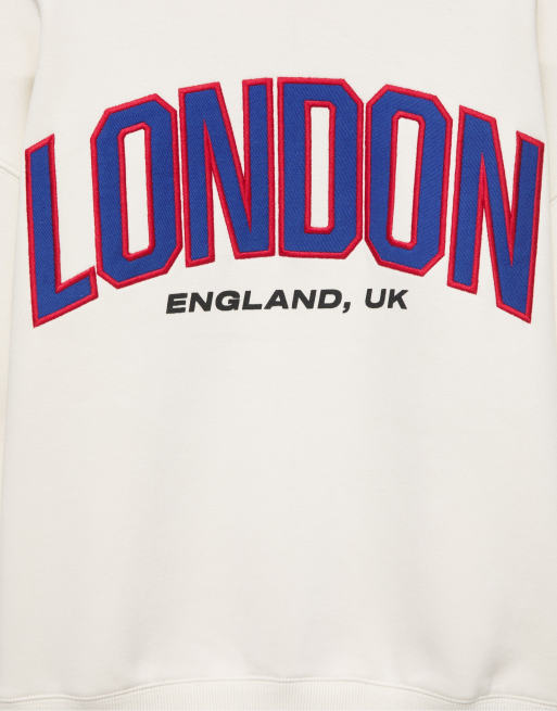 Pull&Bear sweat-shirt graphique à col rond en ice, 6 de 7
