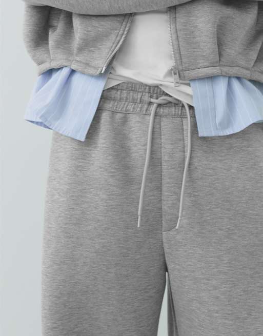 Pull&Bear Sweatpants in Relaxed Fit in Graumeliert, 3 von 7