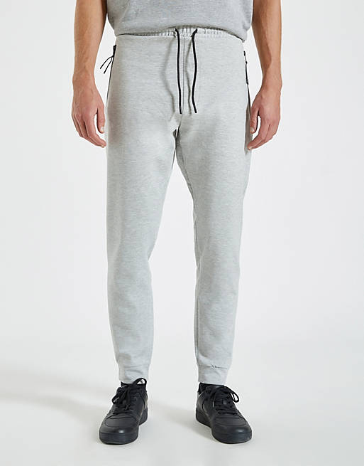 Pull&Bear sweatpants with zip pockets in gray | ASOS