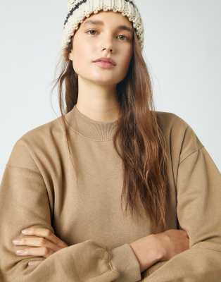 beige sweatshirt dress