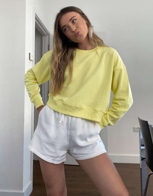Pull&Bear - Sweatshirt i gul